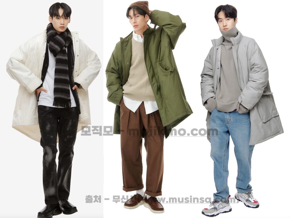 남자 야상패딩 코디