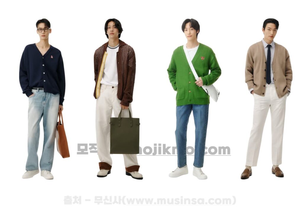 남자-가디건-코디