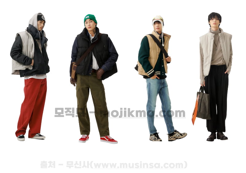 남자-패딩-베스트-코디